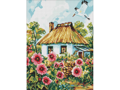 Алмазна мозаїка "Мальви біля хати" ©art_selena_ua AMO8266 30х40 см Алмазна мозаїка "Мальви біля хати" ©art_selena_ua AMO8266 30х40 см