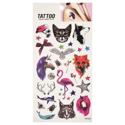Тимчасове татуювання "Тварини та зірки Tattoo" 1020-HM1625 Тимчасове татуювання "Тварини та зірки Tattoo" 1020-HM1625