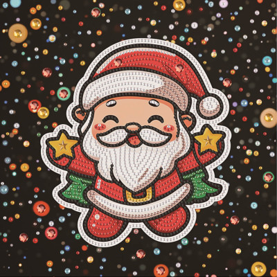 Алмазна мозаїка "Милий Санта" DBS52209 неповна викладка 25х25 см