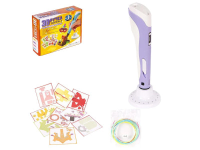 3D Ручка (3DPEN-3) - 3 NEW з трафаретами DX008 Фіолетовий