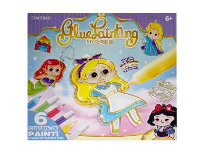 Дитячий набір для творчості "Підвіска-розмальовка" 7600-1-23-21-2123-6 ланцюжок фарби 6 кольорів