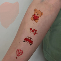 Набір тимчасових тату "Любов № 2" Love-tattoo-mini-set-2-10 12 х 7 см 10 шт
