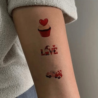 Набір тимчасових тату "Любов № 2" Love-tattoo-mini-set-2-10 12 х 7 см 10 шт