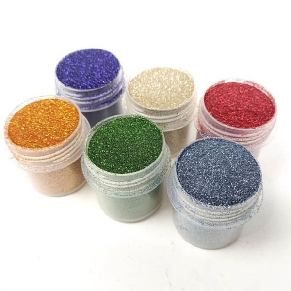 Набір гліттеру для біо-тату "Великий № 5" glitter-set-big-6x-5 6 штук по 12 мл