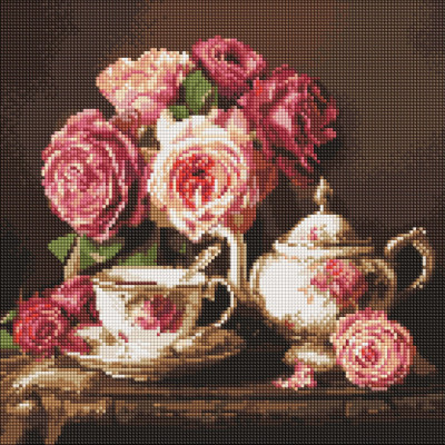 Алмазна мозаїка "Троянди в темряві" AMO8344 40х40 см