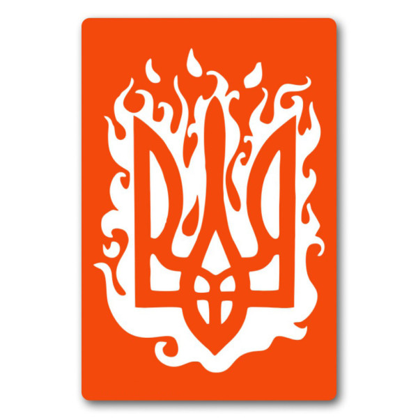 Трафарет для біо-тату Тризуб n044-24*34см розмір 24х34 см