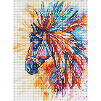 Алмазна мозаїка "Яскравий кінь" AMO8236 30х40 см