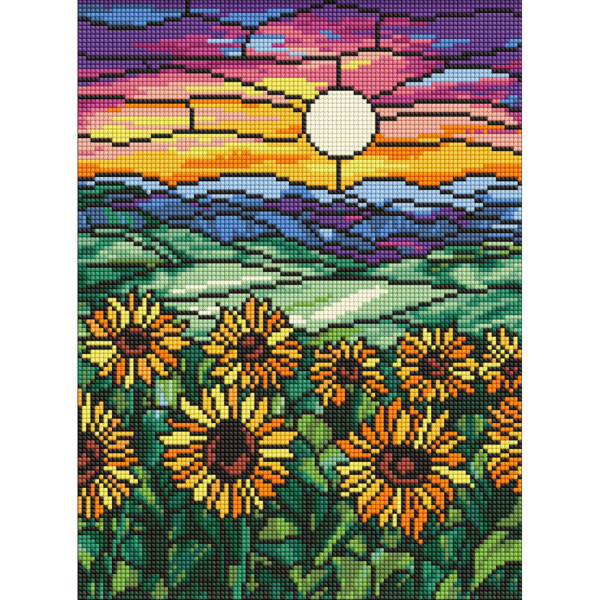 Алмазна мозаїка "Поле соняшників" AMO8072 30х40 см