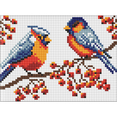 Алмазна мозаїка без підрамника для дітей "Барвисті снігурі" AMM1067 15х20 см