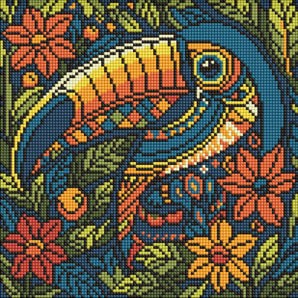 Алмазна мозаїка "Вітраж. Тукан" AMO8332 30х30 см