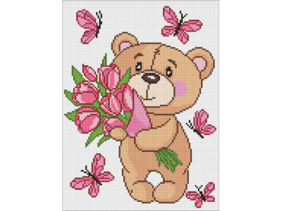 Алмазна мозаїка "Чарівний ведмедик" AMO8035 30x40 см