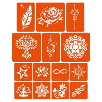 Набір кольорової хни з трафаретами для біо-тату №4 color-henna-set-04