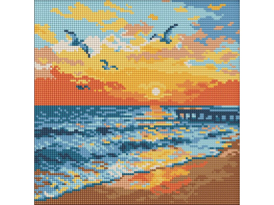 Алмазна мозаїка "На узбережжі моря" ©art_selena_ua AMO8271 30х30 см