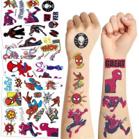 Набір тимчасових тату "Людина-павук" Fresh Tattoo Spiderman-tattoo-mini-set-1-10 10 штук розмір 12 х 7 см