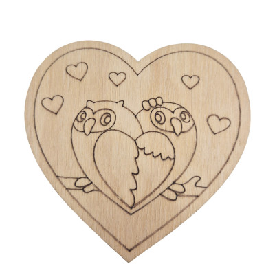 Фігурка для розпису та декорування "Дві совушки" DF10-12-8 дерево