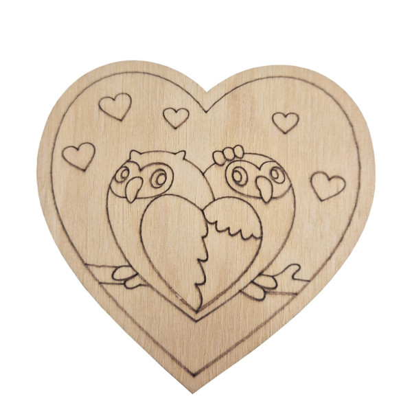 Фігурка для розпису та декорування "Дві совушки" DF10-12-8 дерево