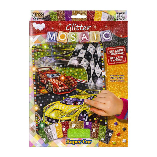 Креативна творчість Glitter Mosaic Super Car БМ-03-02 блискуча мозаїка Креативна творчість Glitter Mosaic Super Car БМ-03-02 блискуча мозаїка