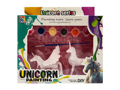 Набір для творчості Гіпсова розмальовка "Unicorn" T59-2(Unicorn2) 2 фігурки фарби 6 кольорів