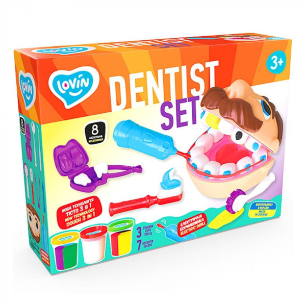 Набір для креативної творчості з тістом "Dentist Set TM Lovin 41193 8 аксесуарів