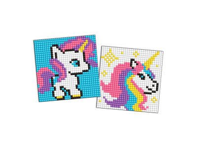 Алмазная мозаїка "Одноріжка" AMS1056 на самоклеючій основі 9x9 см