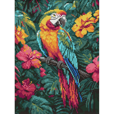 Алмазна мозаїка "Тропічний птах" ©art_selena_ua AMO8163 30x40см