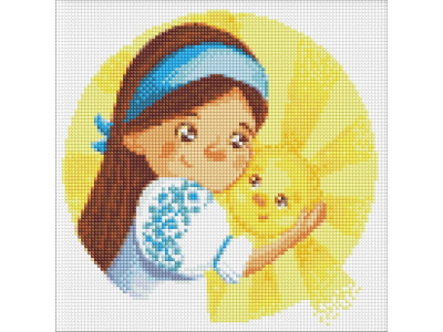 Алмазна мозаїка без підрамника "Сонечко" AMC7752 30х30 см