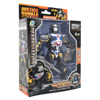 Дитячий робот-трансформер Justice Gorilla 168-85(Black) робот-горила