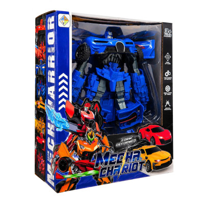 Дитяча іграшка Трансформер HY-3344(Blue) робот 18 см+машина Дитяча іграшка Трансформер HY-3344(Blue) робот 18 см+машина