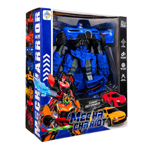 Дитяча іграшка Трансформер HY-3344(Blue) робот 18 см+машина Дитяча іграшка Трансформер HY-3344(Blue) робот 18 см+машина