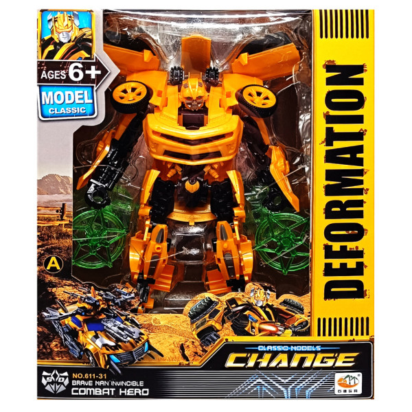 Дитячий Трансформер-машинка Bumblebee 611-31(Yellow) Дитячий Трансформер-машинка Bumblebee 611-31(Yellow)