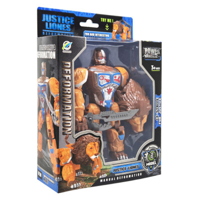 Дитячий робот-трансформер Justice Lioness 168-82(Orange) робот-лев