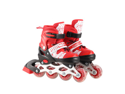 Роликові ковзани RL2501(Red) колеса PVC розмір S (30-33) зі світлом