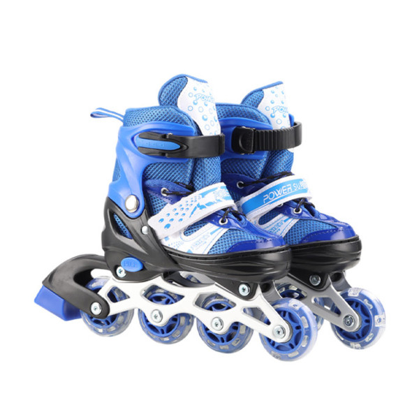 Роликові ковзани RL2501(Blue) колеса PVC розмір S (30-33) зі світлом