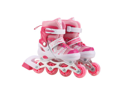Роликові ковзани RL2503(Pink) колеса PVC розмір L (38-41) зі світлом