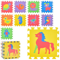 Дитячий килимок Мозаїка "Тварини" M 0376-1 10 деталей EVA 30х30 см