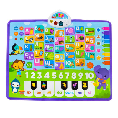 Дитячий обучаючий плакат "Перші знання" KH07/001 українська мова 45 х 60см