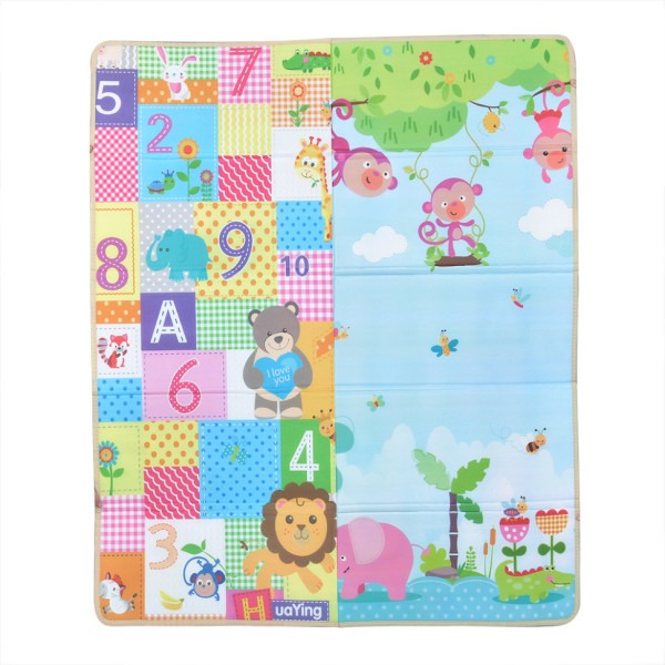 Дитячий Термокилимок двосторонній складний (Африканські тварини-Цифри) El Camino ME 1133 180х150х1 см