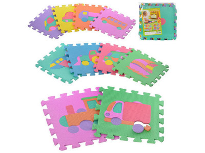 Дитячий килимок мозаїка Транспорт M 0377 матеріал EVA