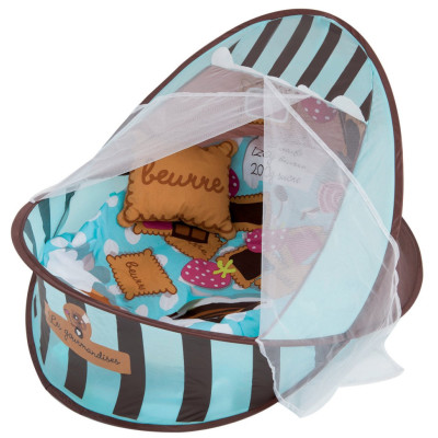 Килимок-манеж для немовляти 66526A 2в1 дуга підвіски грає музика Блакитний