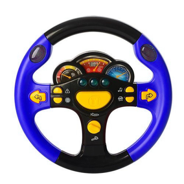 Дитячий автотренажер "Я теж рулю" 7737 музичний Синій Дитячий автотренажер "Я теж рулю" 7737 музичний Синій