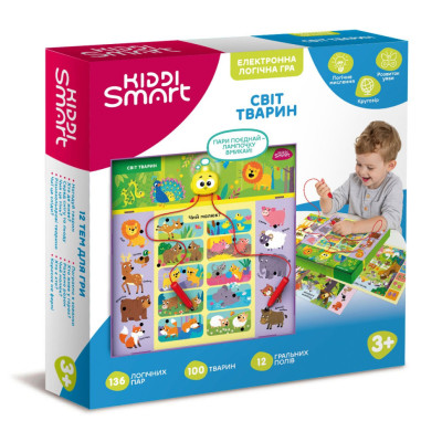 Електронна логічна гра "Вікторина світ тварин" Kiddi Smart 157-A-0011-UA зі світлом і звуком