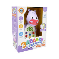 Розвиваючий телефон "Забавки з друзями" M 5773ABC(Violet) 13 см українська