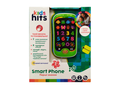 Дитячий музичний телефон "Kids Hits" Bambi KH03-002 українською мовою Зелений