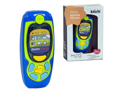 Музичний розвиваючий телефон KAICHI K999-72G/B зі світлом Синій