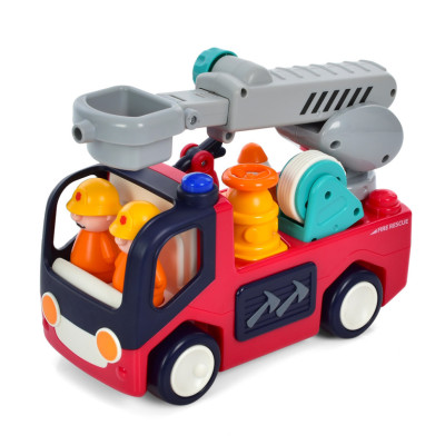 Дитяча Пожежна машинка Hola Toys E9998-HL зі світлом та звуком