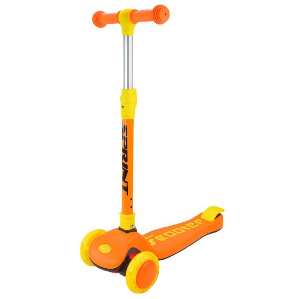 Самокат дитячий 3-х колісний Scooter SC2421(Orange) колеса що світяться помаранчевий