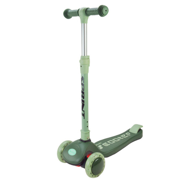 Самокат дитячий 3-х колісний Scooter SC2421(Green) колеса що світяться зелений