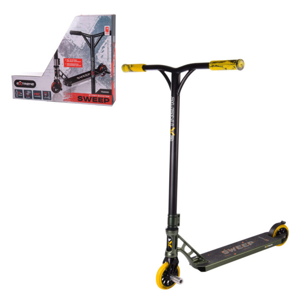 Самокат трюковий 2-х колісний TR21010 (RL7T) Extreme Motion SWEEP колеса PU 110 мм Зелений