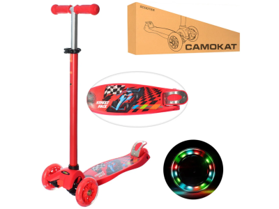 Самокат дитячий MAXI iTrike JR3-055-R з підсвічуванням Самокат дитячий MAXI iTrike JR3-055-R з підсвічуванням
