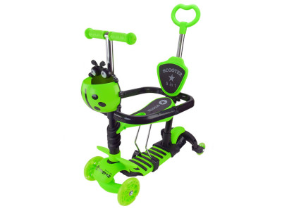 Самокат дитячий 3-х колісний Scooter Childrens SC2501(Green) 3в1 колеса що світяться зелений